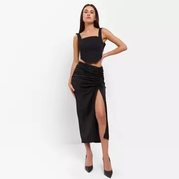 Юбка на кулиске миди женская MIST: Classic Collection размер 42, чёрная