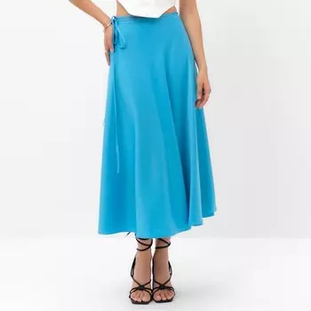 Юбка на запах миди женская MIST, Classic Collection, размер L-XL, голубая