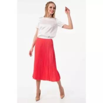 Юбка женская, размер 42, цвет коралловый