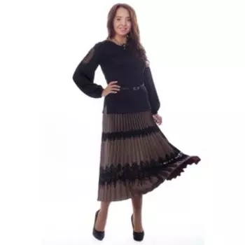 Юбка женская, размер 42, цвет коричневый