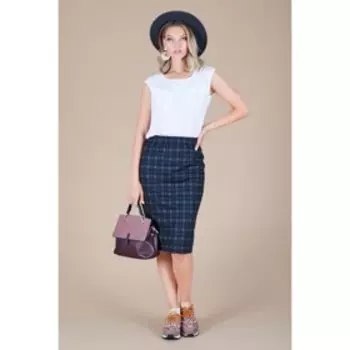 Юбка женская, размер 42, цвет синий