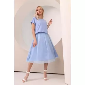 Юбка женская, размер 44, цвет голубой