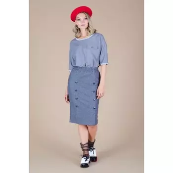 Юбка женская, размер 44, цвет серый