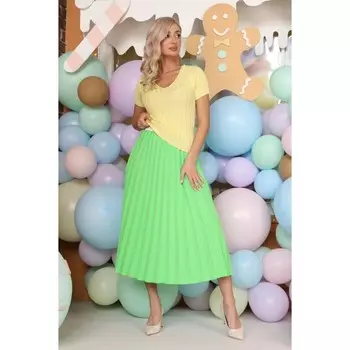 Юбка женская, размер 46, цвет салатовый