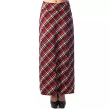 Юбка женская, размер 48, цвет красный, бежевый