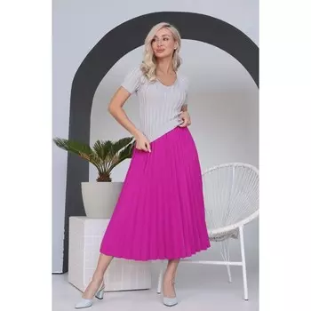 Юбка женская, размер 52, цвет фуксия