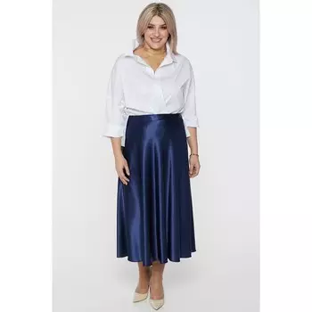 Юбка женская, размер 52, цвет синий