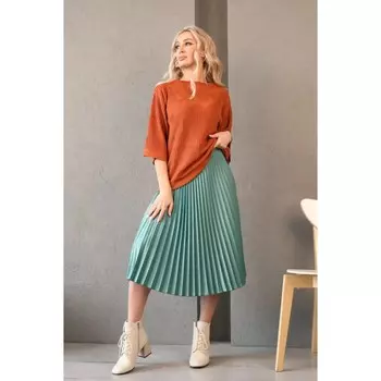 Юбка женская, размер 52, цвет зелёный