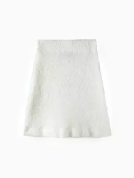 Юбка вязаная мини женская MIST, размер 48, белая