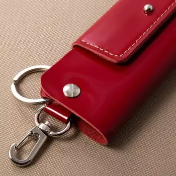 K-902-135 Футляр для ключей K-903,красный гладкий - 135