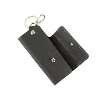Ключница на кнопке, длина 17 см, цвет чёрный