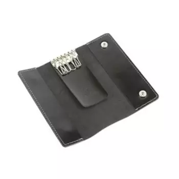 Ключница на кнопке, длина 15 см, цвет чёрный