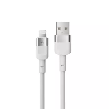 Кабель Accesstyle AL24-T100, Lightning - USB, 2.4 А, TPU, быстрая зарядка, 1 м, белый