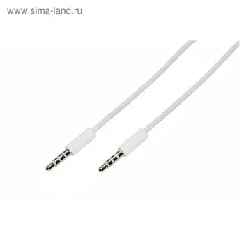 Кабель AUX 0.5 м белый Rexant
