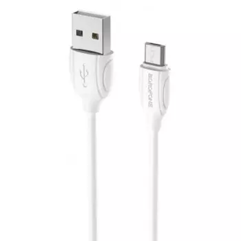 Кабель Borofone BX19, microUSB - USB, 2.4 А, 1 м, белый