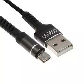 Кабель BYZ BC-025m, microUSB - USB, 5 А, 1.2 м, нейлоновая оплетка, черный