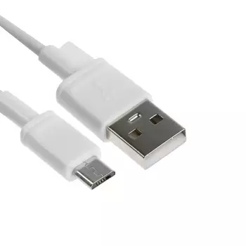 Кабель BYZ BC-041, micro USB - USB, 3 А, 1 м, силикон, белый