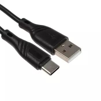 Кабель Cablexpert CCB-USB2-AMCMO1-1MB, Type-C - USB, 3 А, 1 м, быстрая зарядка, черный