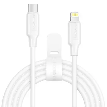 Кабель Crown 3060CL, Type-C - Lightning, 2 А, 1 м, белый