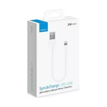 Кабель Deppa (72230) Apple 8-pin, iPhone 5/6/7, белый, 3 м