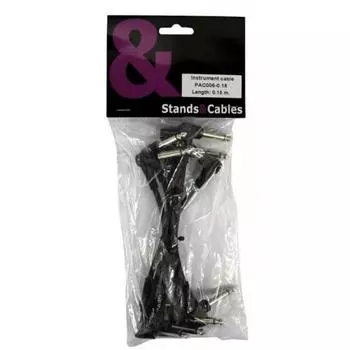 Кабель для соединения педалей STANDS & CABLES PAC006, Jack угловой - Jack угловой, 15см. 6шт./упак.