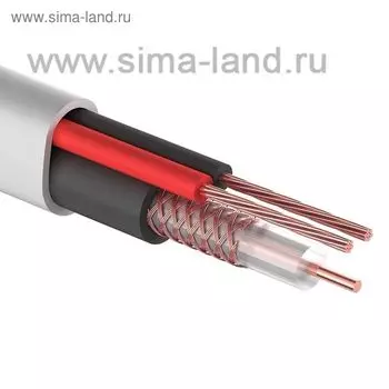 Кабель для видеонаблюдения PROconnect KBK-B-2, 2х0,50мм, CCA, 200 м, белый, 01-4216