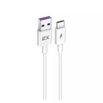 Кабель Exployd EX-K-1142, Type-C - USB, 5 А, 25 Вт, 1 м, белый