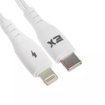 Кабель Exployd EX-K-1144, Type-C-PD - Lightning, 3 А, 1 м, белый