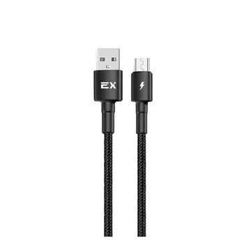Кабель Exployd EX-K-1154, microUSB - USB, 2 А, 1 м, нейлонова оплетка, черный
