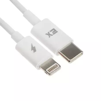 Кабель Exployd EX-K-1164, Type-C-PD - Lightning, 3 А, 1 м, белый