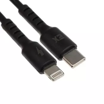 Кабель Exployd EX-K-1234, Type-C-PD - Lightning, 3 А, 1 м, силикон, черный