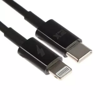 Кабель Exployd EX-K-1240, Lightning - Type - C, 3 А, 1 м, быстрая зарядка, силикон, черный