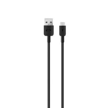 Кабель Exployd EX-K-1241, microUSB - USB, 2.4 А, 1 м, силиконовая оплетка, черный