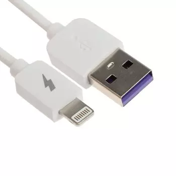 Кабель Exployd EX-K-1244, Lightning-USB, 2.4А, 1м, зарядка/передача данных, силикон, белый