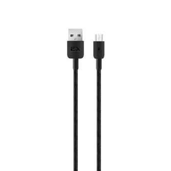 Кабель Exployd EX-K-1253, microUSB - USB, 2.4 А, 1 м, нейлоновая оплетка, черный