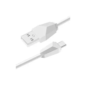 Кабель Exployd EX-K-1298, Type-C - USB, 2.4 А, 1 м, силиконовая оплетка, белый