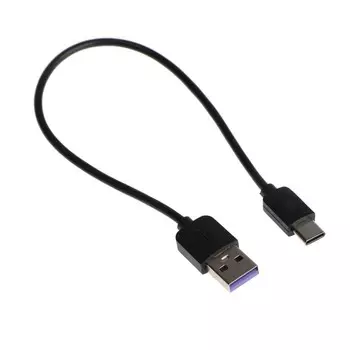 Кабель Exployd EX-K-1391, Type-C - USB, 2.4 А, 0.25 м, силиконовая оплетка, черный