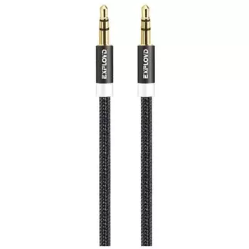 Кабель Exployd EX-K-641 Jack 3.5(м) - Jack 3.5(м), для микро и наушников, 1 м, черный