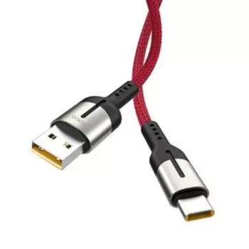 Кабель Hoco U68, USB - Type-C, 5 А, 1.2 м, красный