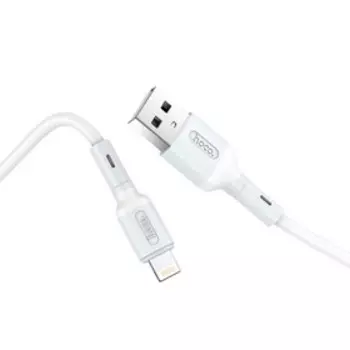 Кабель Hoco X65, Lightning - USB, 2.4 А, 1 м, TPE оплетка, белый