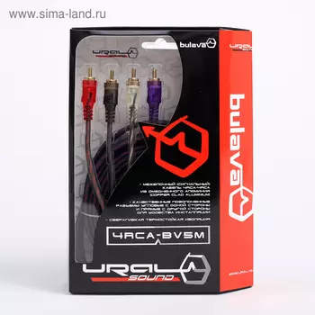 Кабель межблочный 4RCA-4RCA Ural 4RCA-BV5M, профессиональный, 500 см