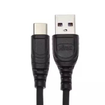 Кабель Mirex (13700-007T3BK), Type-C - USB, 3 А, 1.2 м, быстрая зарядка, черный