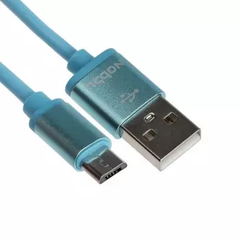 Кабель Nobby Practic DT-005, microUSB - USB, 2 А, 1 м, синий