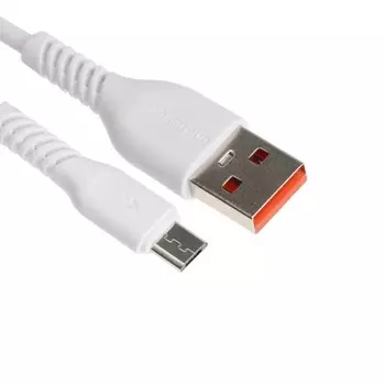 Кабель ONE DEPOT S08WM, microUSB - USB, 2.4 А, 1 м, белый