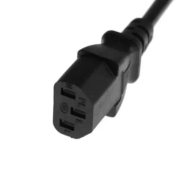 Кабель питания Luazon KDGN-005, Schuko - C13, 10 А, 3 м, 3-х жильный, черный