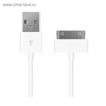 Кабель Prime Line (7200) Apple 30-pin iPhone 3G/4/iPad, белый, 1,2 метра