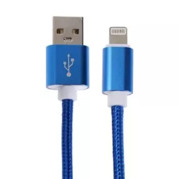 Кабель Red Line, Lightning - USB, 1 А, 2 м, нейлоновая оплетка, синий