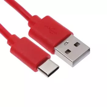 Кабель Red Line (УТ000011574), Type-C - USB, 1 м, зарядка + передача данных, красный