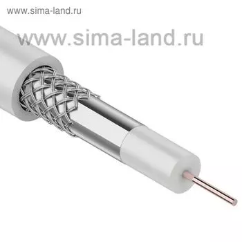 Кабель REXANT 3С-2V, 75 Ом, 100 м, белый, 01-2611