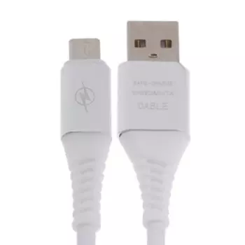 Кабель Smartbuy iK-12ERGbox, microUSB - USB, 2 А, 1 м, резиновая оплетка, металл, белый